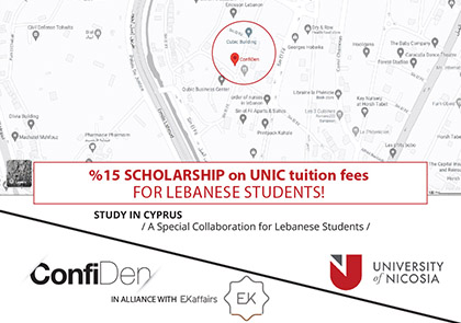 15% scholarship on UNIC tuition fees for Lebanese students